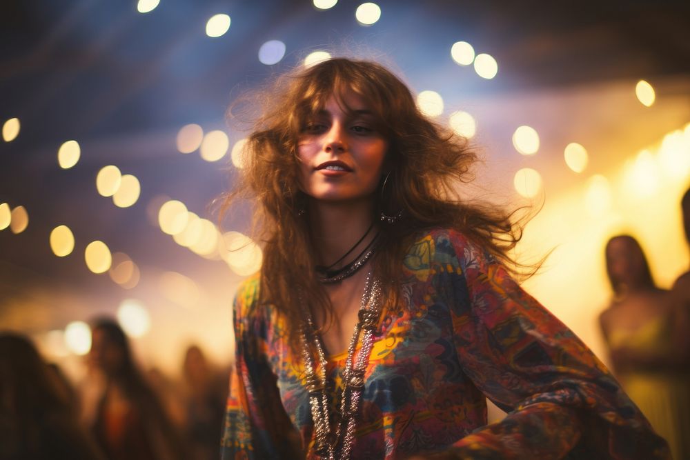 Psychedelic music festival photography portrait adult. AI generated Image by rawpixel.