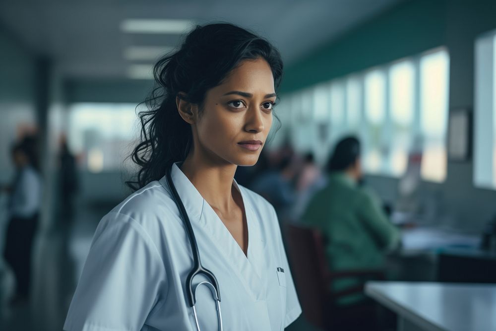 South Indian women as a doctor hospital working adult. AI generated Image by rawpixel.
