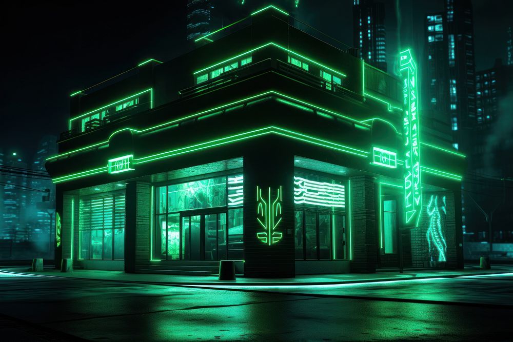 City building architecture lighting street. AI generated Image by rawpixel.