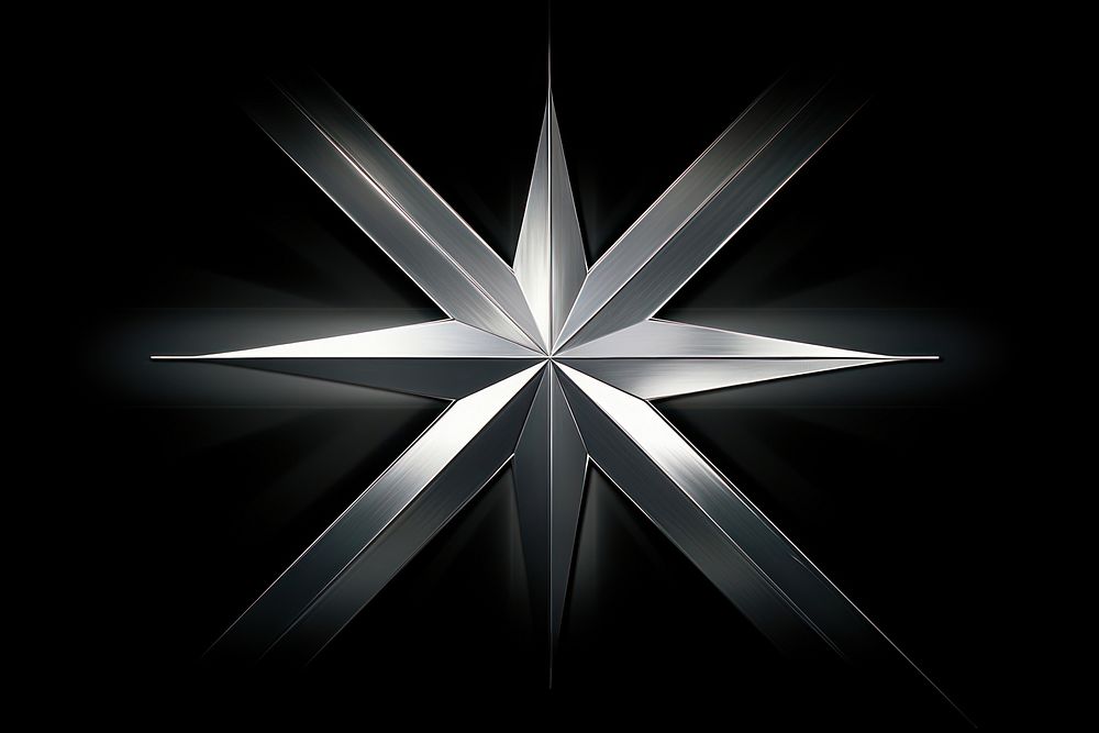 Silver spotlight background symbol star black background. AI generated Image by rawpixel.