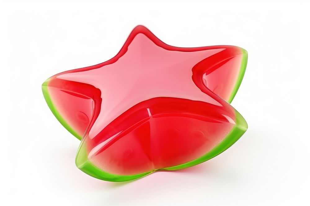 Simple piece of watermelon shape white background christmas produce. AI generated Image by rawpixel.