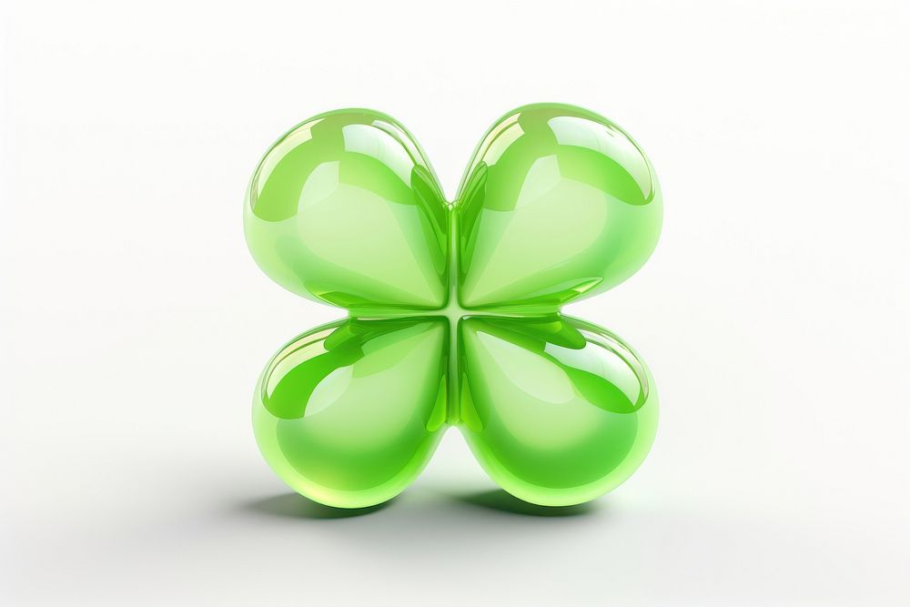Clover leaf jewelry shape green. AI generated Image by rawpixel.