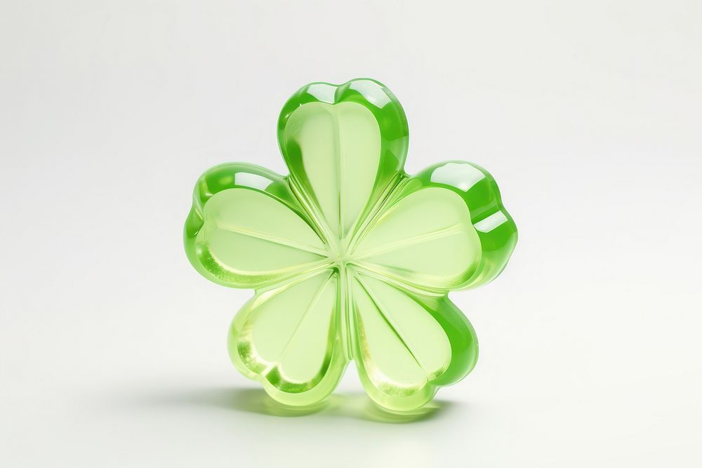 Clover leaf jewelry shape white background. AI generated Image by rawpixel.