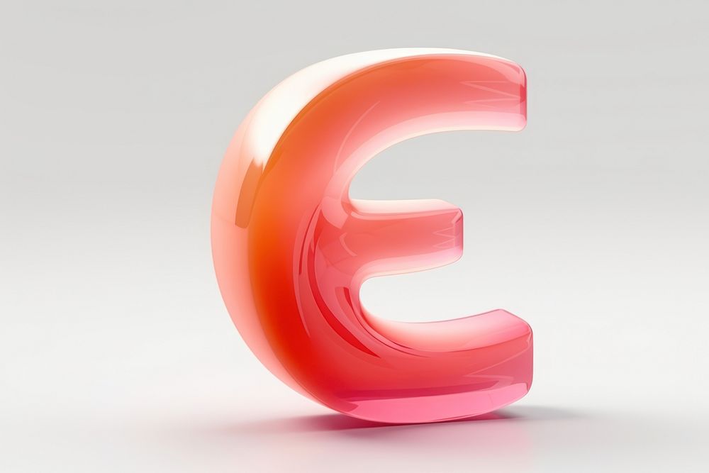 Curve letter E number shape text. AI generated Image by rawpixel.