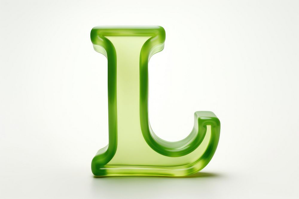 Curve letter L text white background simplicity. AI generated Image by rawpixel.