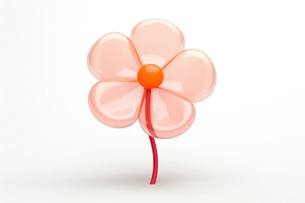 Simple flower with stem sweets white background inflorescence. AI generated Image by rawpixel.