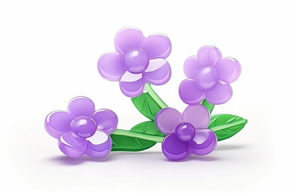 Simple lavender flowers and a green bush blossom purple plant. AI generated Image by rawpixel.