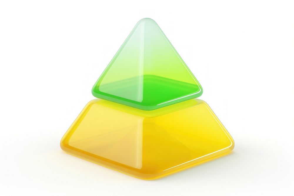 Simple pyramid shape jelly white background. AI generated Image by rawpixel.