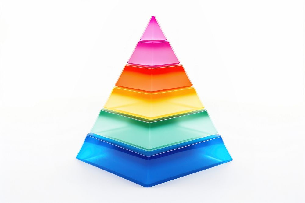 Simple pyramid shape white background celebration. AI generated Image by rawpixel.