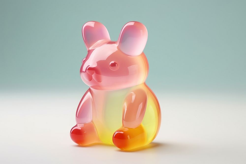 Simple rabbit figurine sweets cute. AI generated Image by rawpixel.
