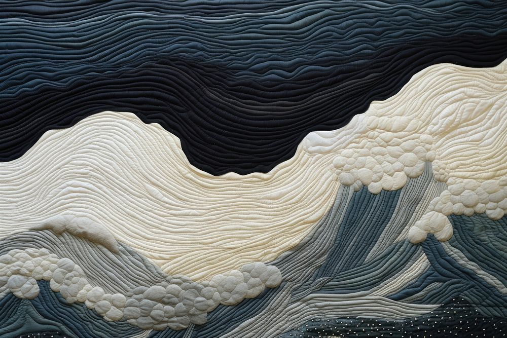 Simple wave texture landscape art backgrounds. AI generated Image by rawpixel.