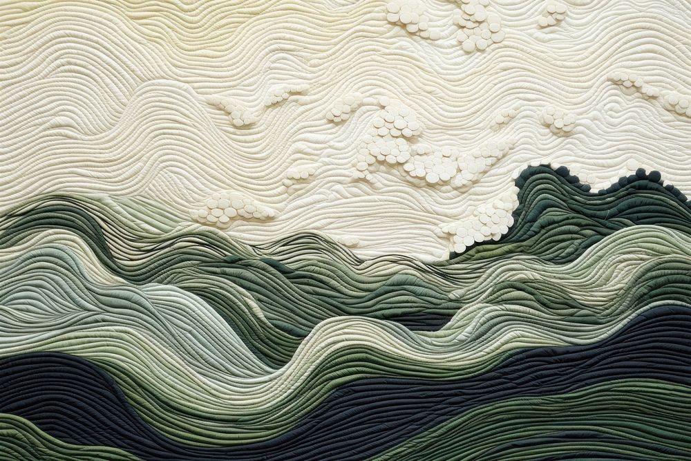 Simple wave texture landscape art tranquility. AI generated Image by rawpixel.