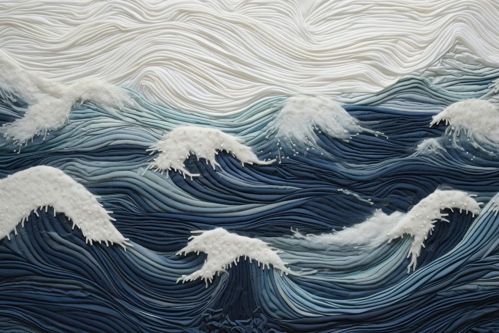 Simple wave texture nature ocean sea. AI generated Image by rawpixel.