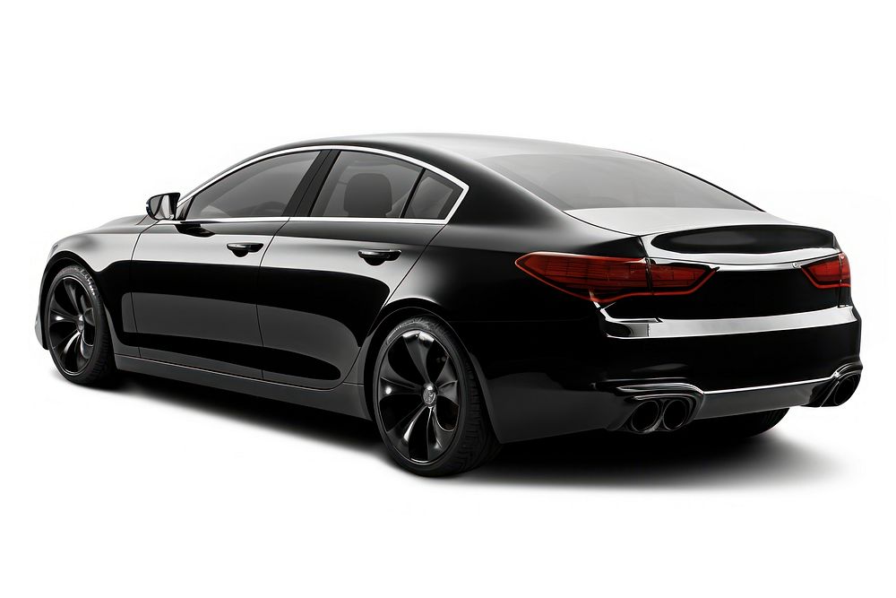 Concept black modern sedan car vehicle wheel white background. AI generated Image by rawpixel.