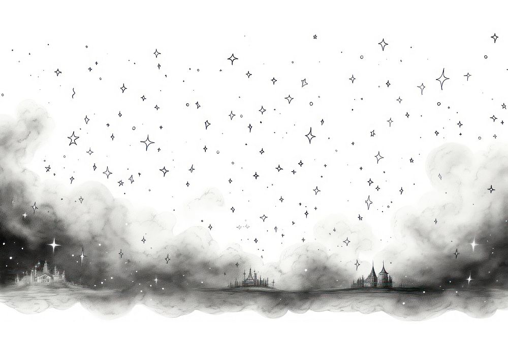 Celestial drawing backgrounds outdoors flock. AI generated Image by rawpixel.