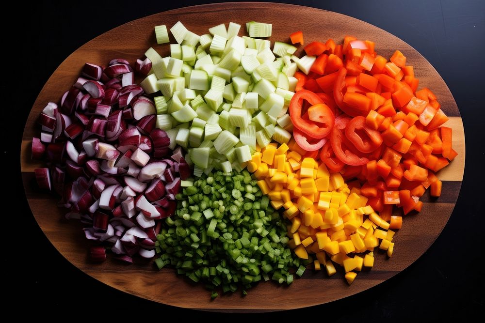 Chopped vegetables food meal dish. AI generated Image by rawpixel.