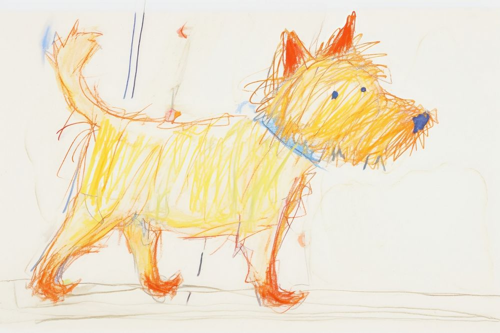 Dog drawing sketch painting. AI generated Image by rawpixel.