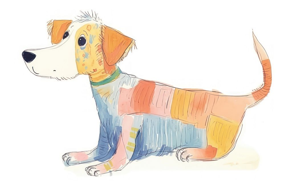 Dog drawing sketch animal. AI generated Image by rawpixel.
