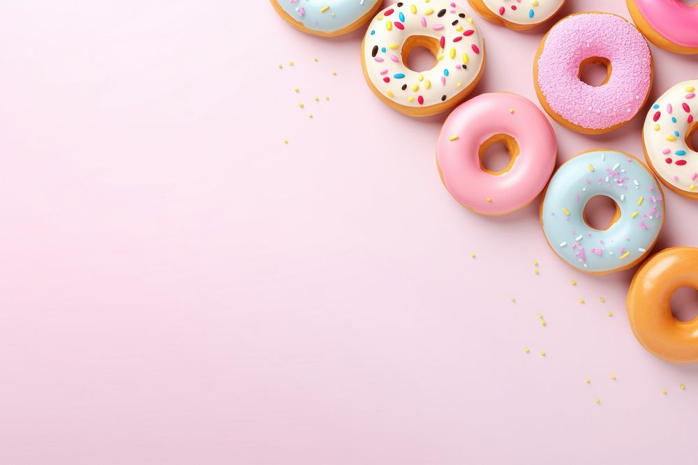 Delicious donuts sprinkles circle food. AI generated Image by rawpixel.