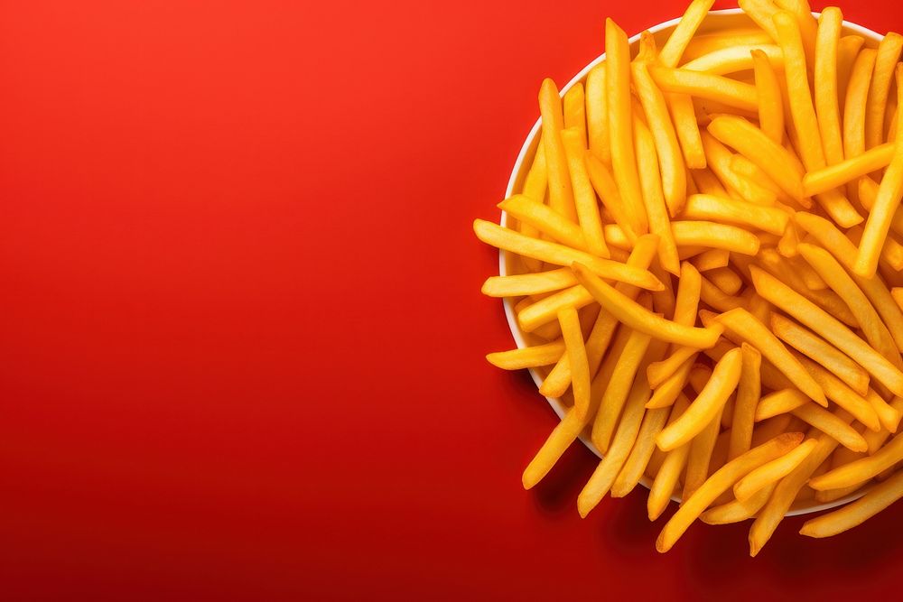 French fries food freshness yellow. AI generated Image by rawpixel.