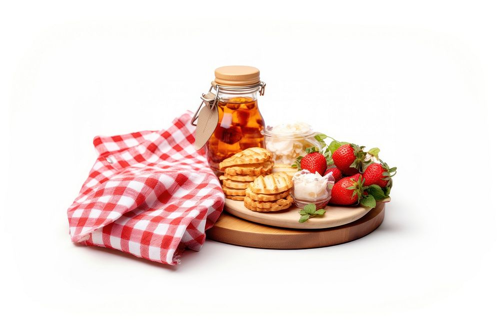 Snacks picnic food white background. AI generated Image by rawpixel.