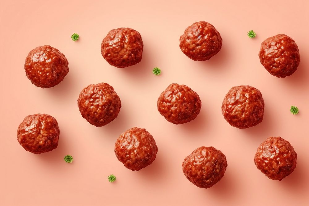 Meatballs food confiture chocolate. AI generated Image by rawpixel.