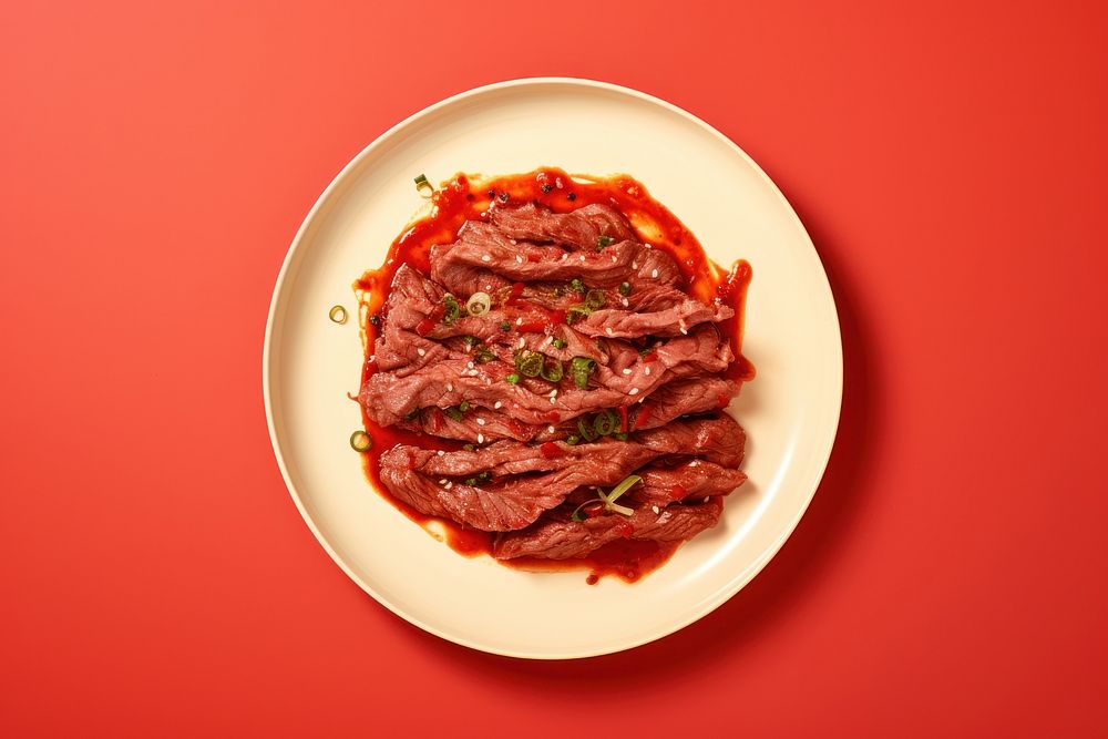 Bulgogi meat beef food. AI generated Image by rawpixel.