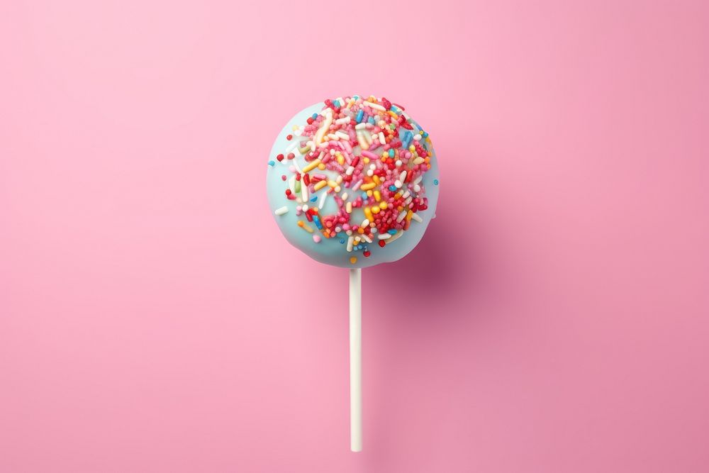 Cake Pop sprinkles lollipop candy. AI generated Image by rawpixel.