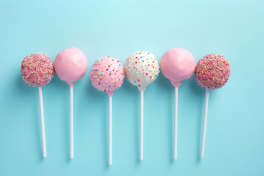 Cake Pops confectionery lollipop balloon. AI generated Image by rawpixel.