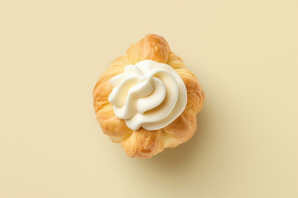 Choux Cream cream dessert pastry. AI generated Image by rawpixel.