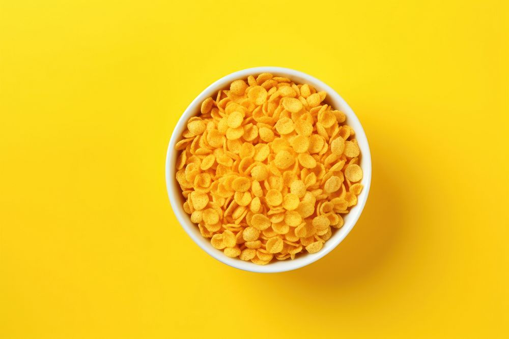 Corn flakes food bowl breakfast. AI generated Image by rawpixel.