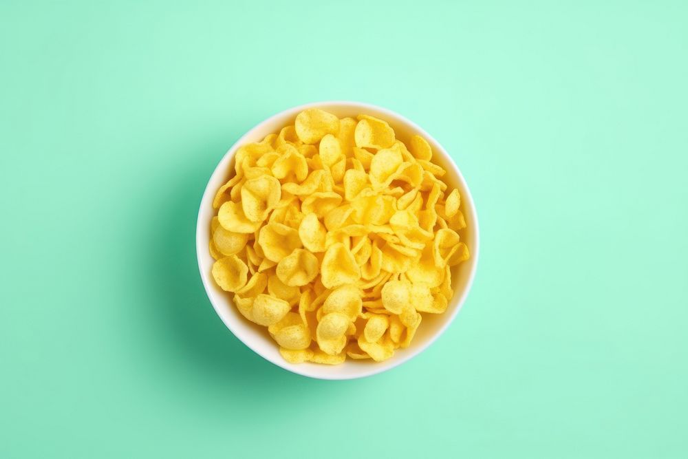 Corn flakes food bowl freshness. AI generated Image by rawpixel.