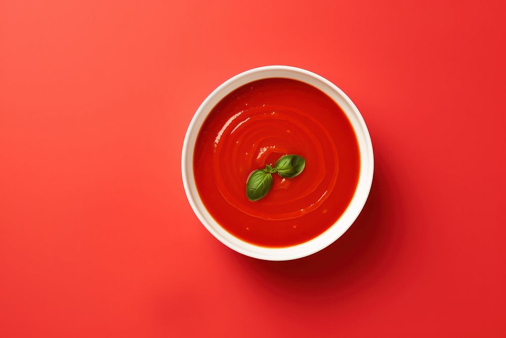 Delicious tomato soup food bowl red. AI generated Image by rawpixel.