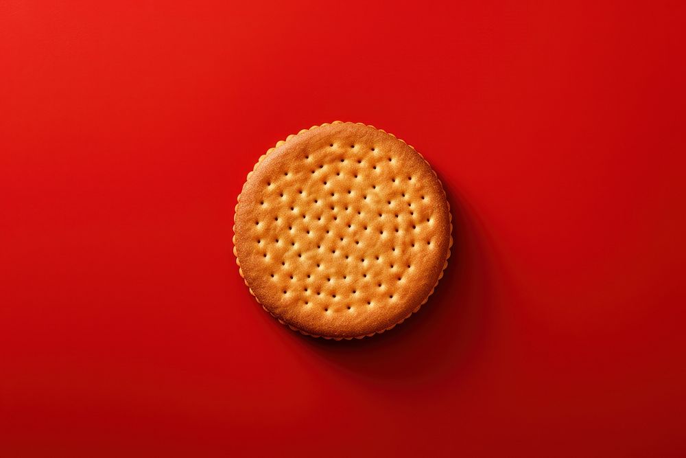 Biscuit food red red background. AI generated Image by rawpixel.