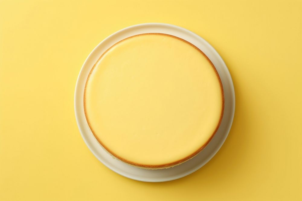 Cheese cake yellow food yellow background. AI generated Image by rawpixel.