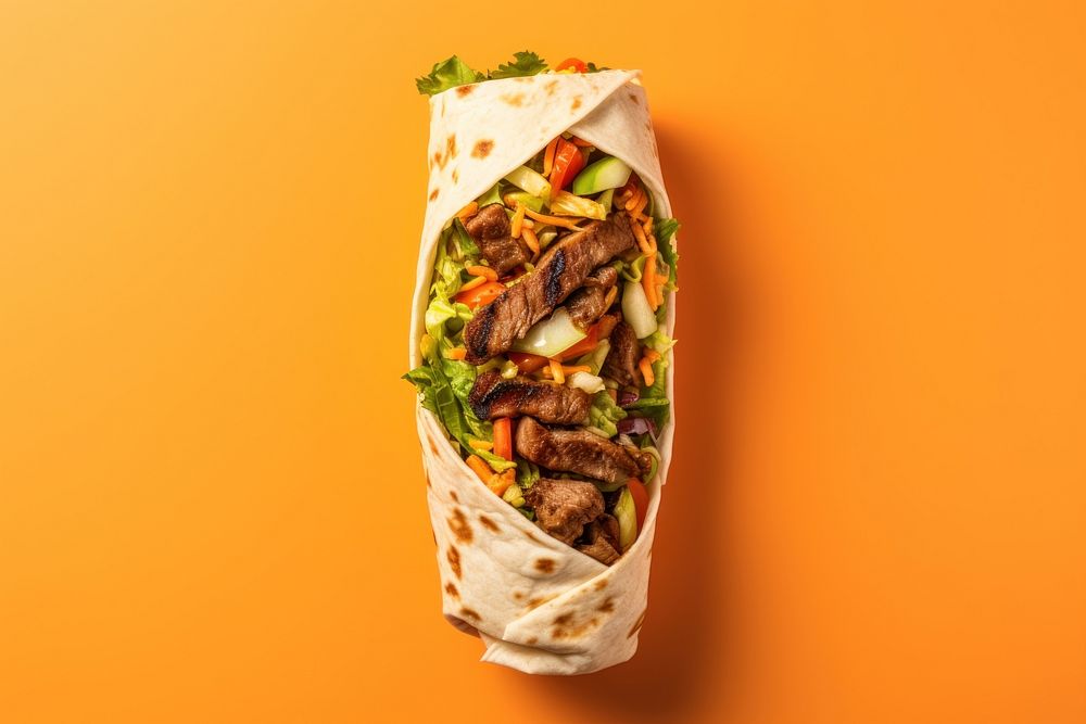 Delicious kebab burrito food vegetable. AI generated Image by rawpixel.
