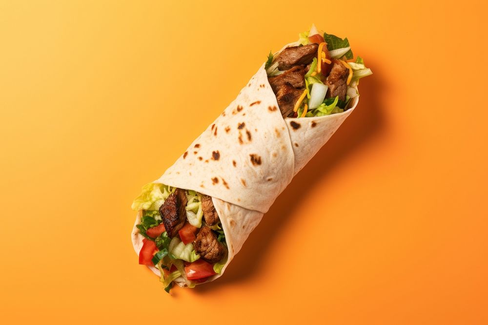 Delicious kebab burrito bread food. AI generated Image by rawpixel.