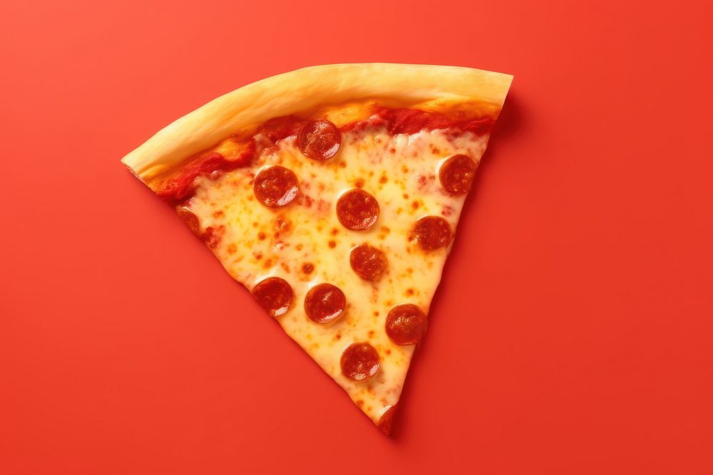 Piece of pizza food red pepperoni. AI generated Image by rawpixel.