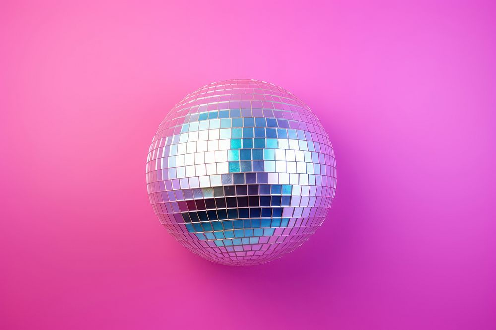 Disco ball sphere purple celebration. AI generated Image by rawpixel.