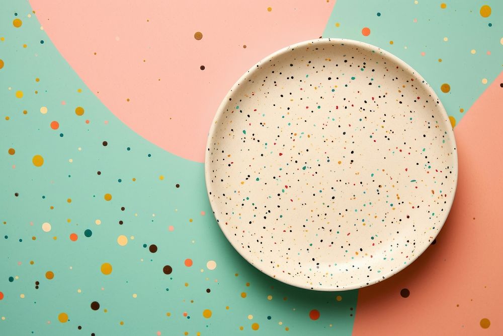 A plate confetti pattern bowl. AI generated Image by rawpixel.