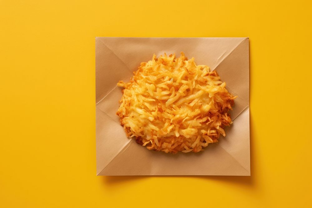 Hashbrown paper food spaghetti. AI generated Image by rawpixel.