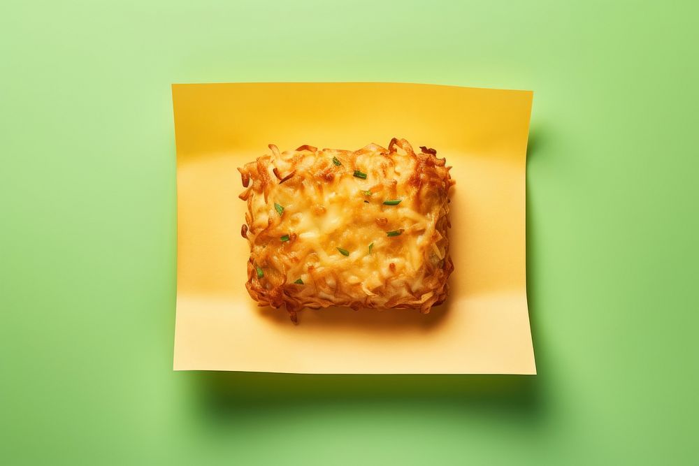 Hashbrown dessert paper food. AI generated Image by rawpixel.