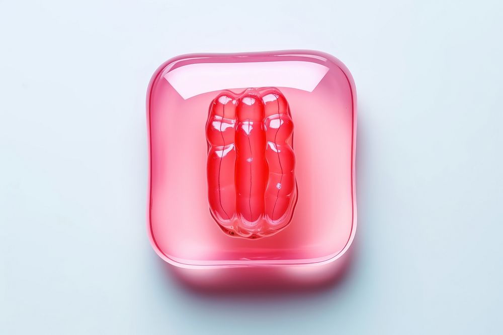 Jelly heart pink pill. AI generated Image by rawpixel.