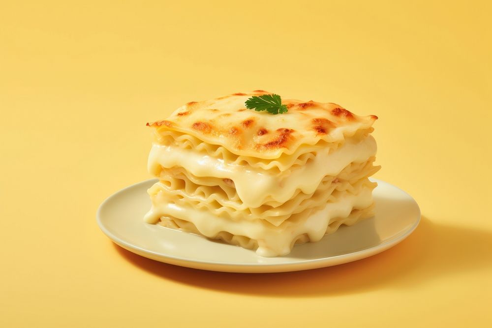 Lasagna dessert plate food. AI generated Image by rawpixel.