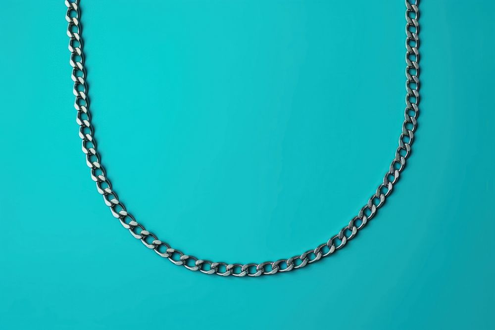 Piece of chain turquoise necklace jewelry. AI generated Image by rawpixel.
