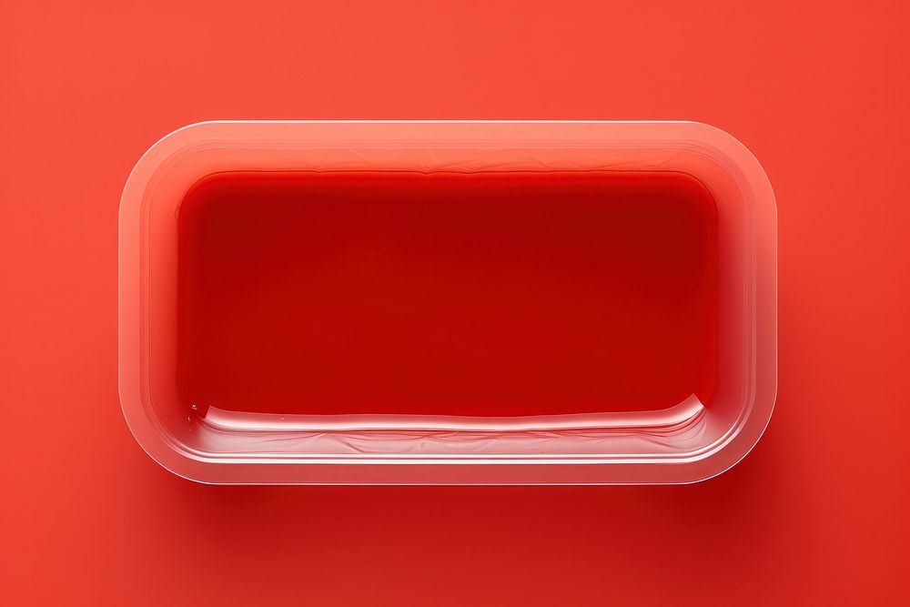 Plastic Sauce Container red red background rectangle. AI generated Image by rawpixel.