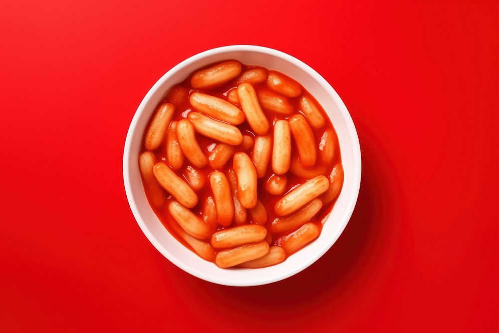 Tteokbokki food red red background. AI generated Image by rawpixel.