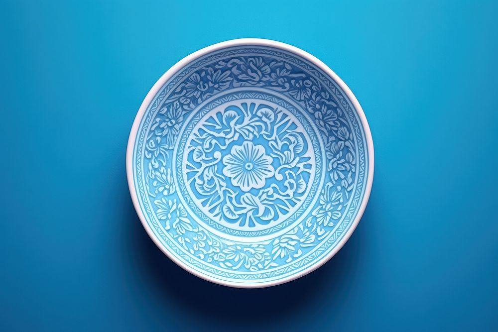 Porcelain bowl porcelain plate tableware. AI generated Image by rawpixel.