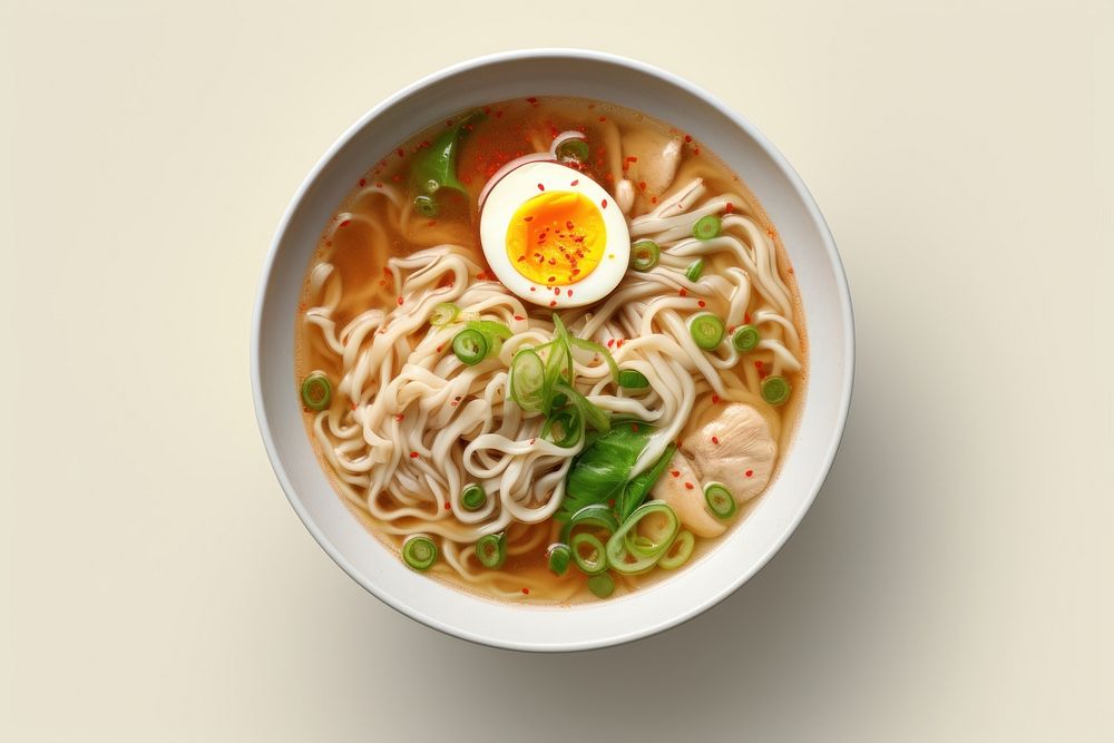 Tonkotsu ramen plate soup food. AI generated Image by rawpixel.