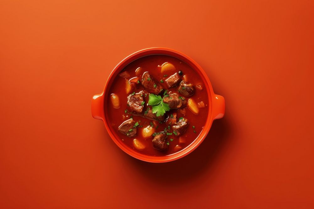 Vegetable Beef Soup vegetable bowl dish. AI generated Image by rawpixel.